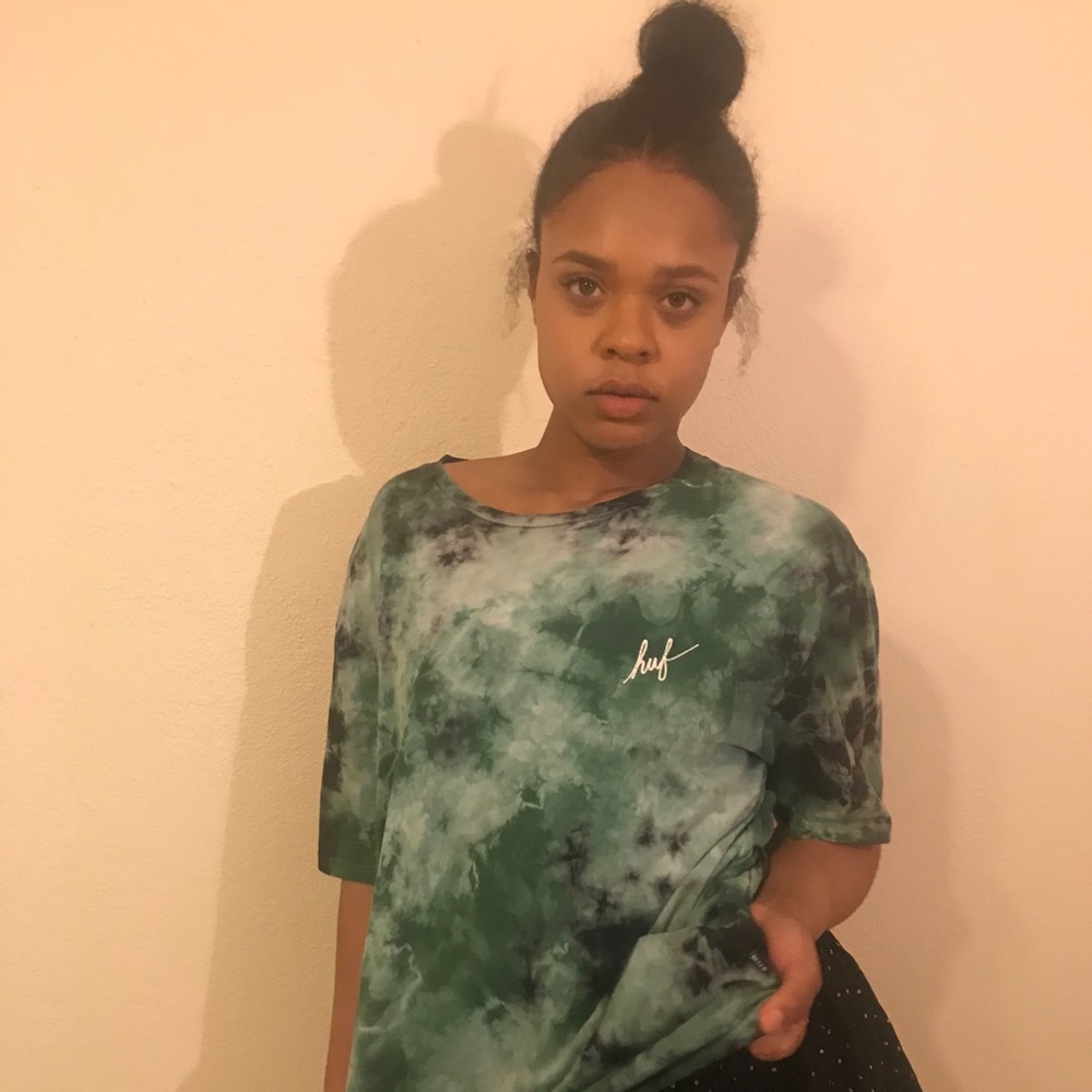 HUF Classic Tie Dyed T-Shirt - Green- XL